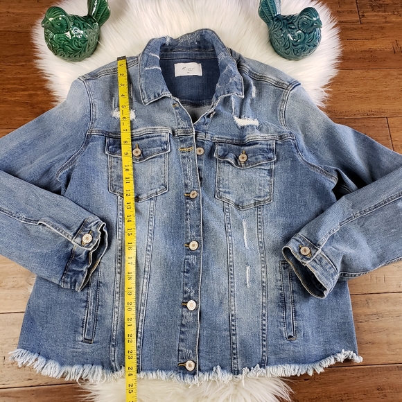 Kancan distressed denim jean jacket 3XL - Picture 2 of 13